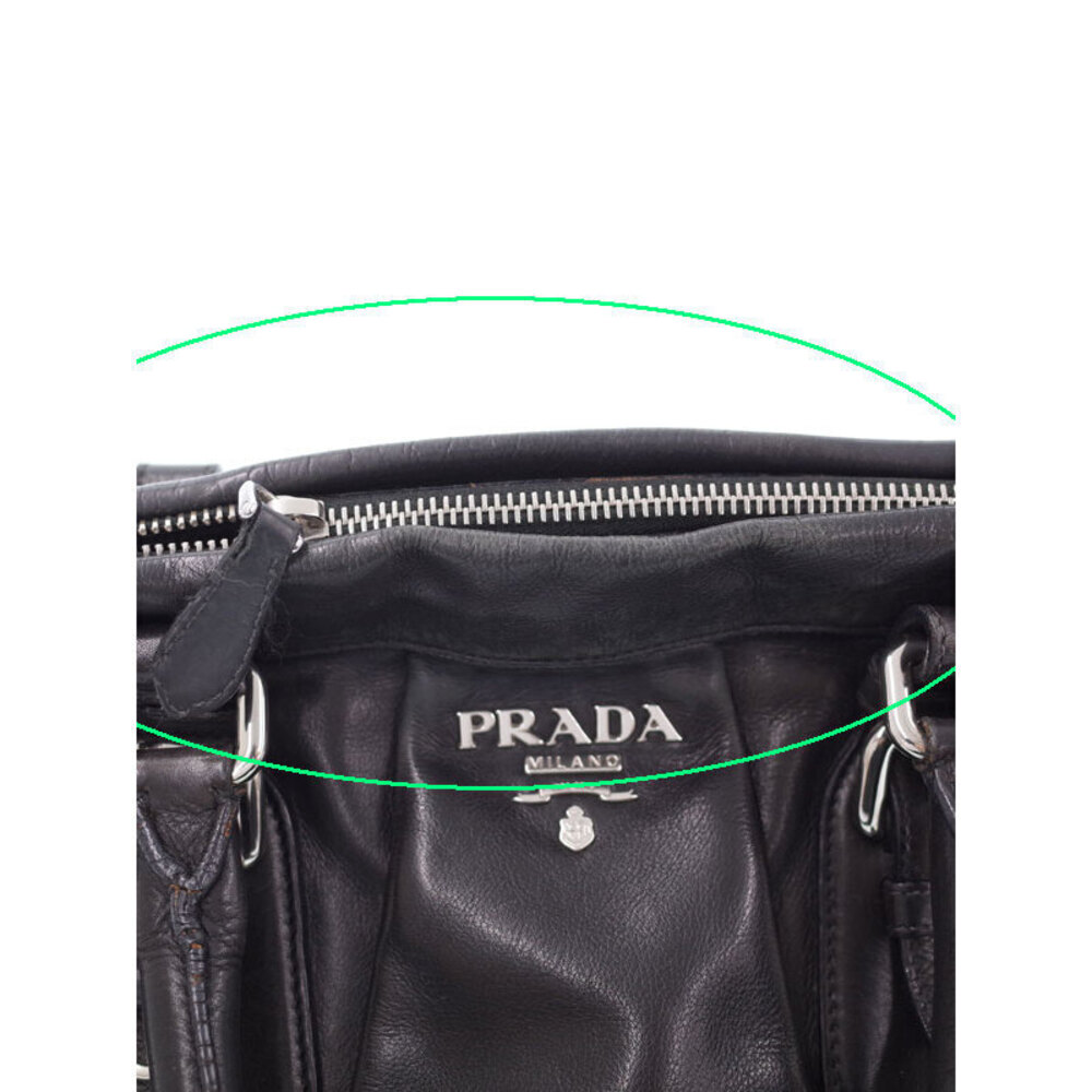 Prada Vitello Soft leather handbag black - Picture 9 of 9